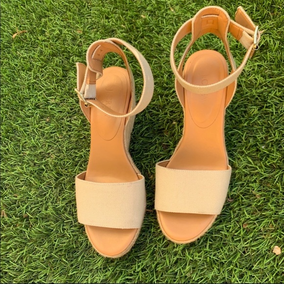 JCrew Tan Wedge Sandals - Picture 2 of 7